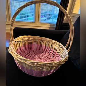 pink and tan easter basket